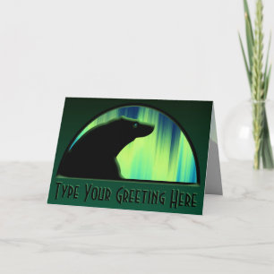 Pour Fêtes Annuelles Cartes d'art Ours Polaire Lumières Nord Cartes d'a