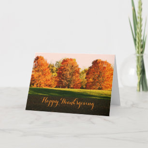 Pour Fêtes Annuelles Cartes de bon thanksgiving avec trois arbres