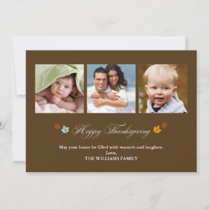 Pour Fêtes Annuelles Cartes de Bon thanksgiving Feuilles en chute