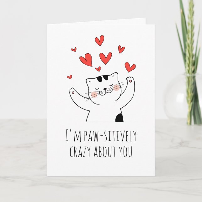 Pour Fêtes Annuelles cartes de chat valentine (Devant)