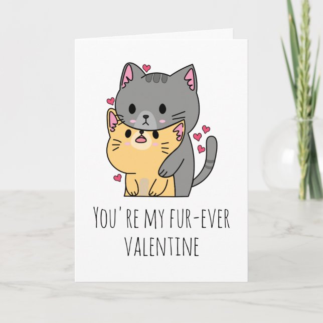 Pour Fêtes Annuelles cartes de chat valentine (Devant)