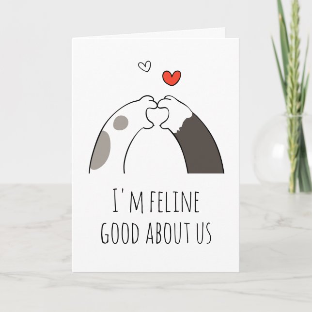 Pour Fêtes Annuelles cartes de chat valentine (Devant)