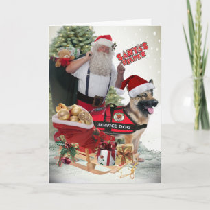 POUR FÊTES ANNUELLES CARTES DE CHIEN DU SERVICE DE PÈRE NOËL DE BERGER