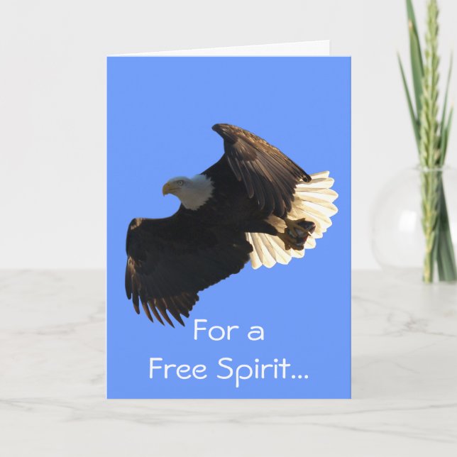 Pour Fêtes Annuelles Cartes de collection de vol d'esprit libre d'Eagle (Devant)