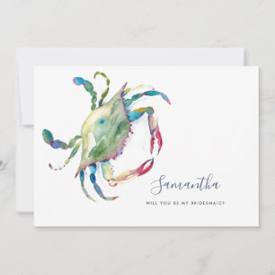 Pour Fêtes Annuelles Cartes de Demoiselles d'Honneur à l'Aquarelle au B