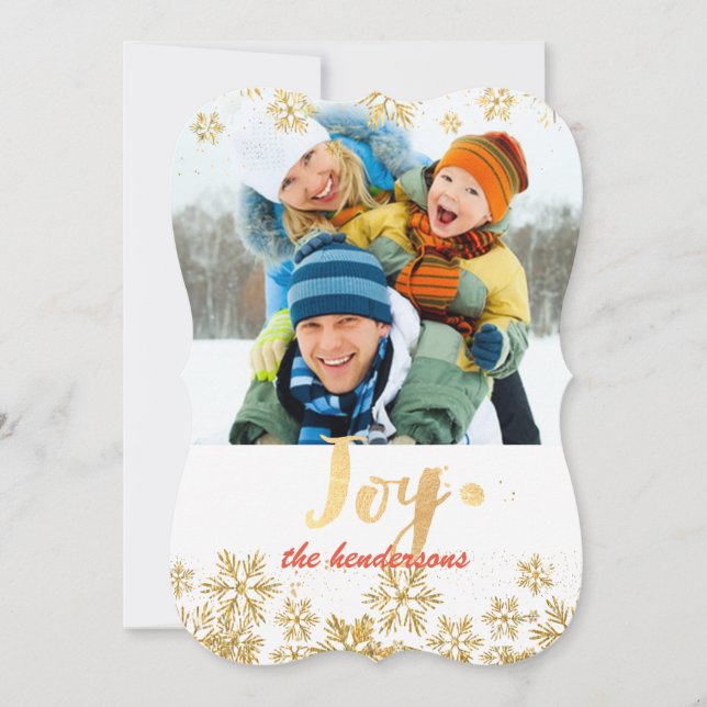 Pour Fêtes Annuelles Cartes de fêtes/PixDezines flocons/neige/or (Devant)