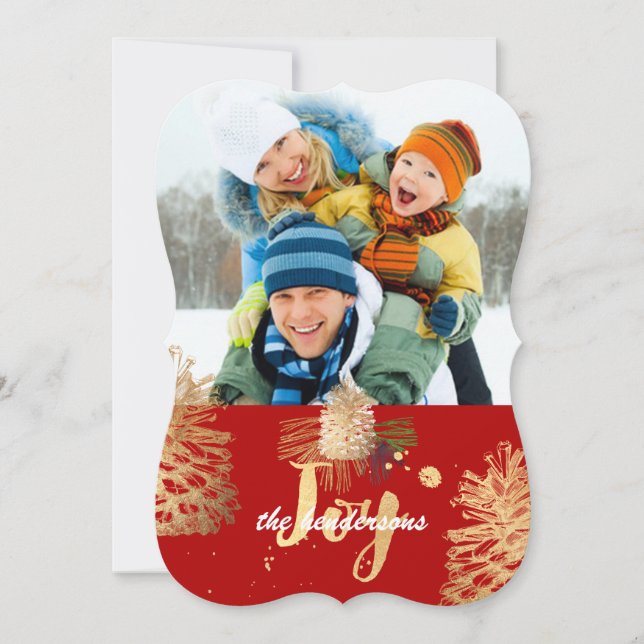 Pour Fêtes Annuelles Cartes de fêtes/PixDezines pommes de pin/or (Devant)