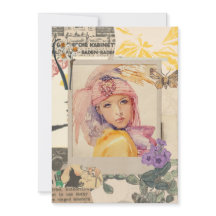 Cartes de filles de fête art déco