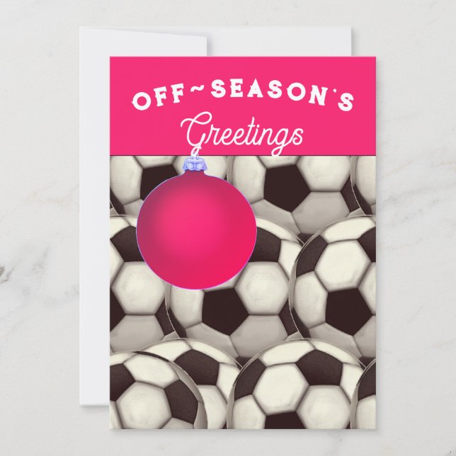 Pour Fêtes Annuelles Cartes de fin de année de Noël de football (Devant)