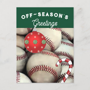 Pour Fêtes Annuelles Cartes de fin de année de Noël du baseball