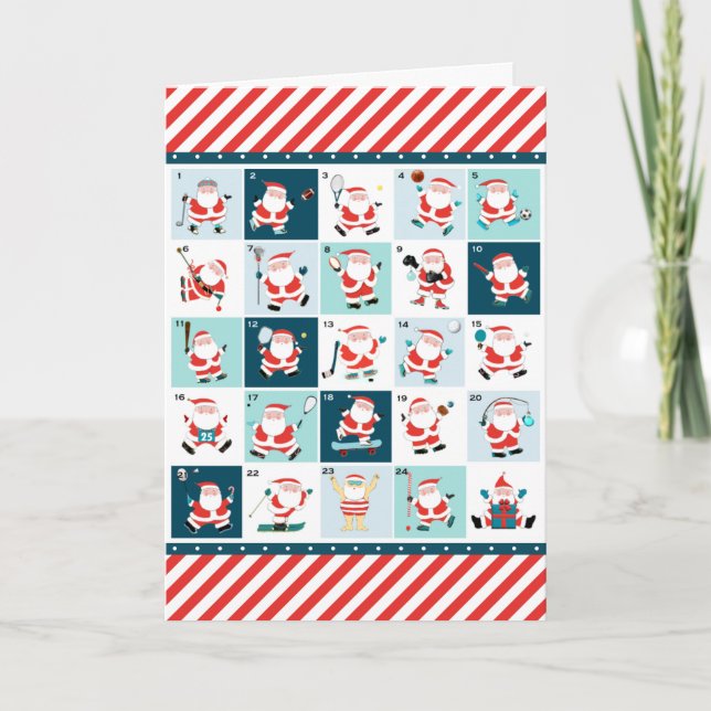 Pour Fêtes Annuelles Cartes de fin de année de Noël du sport (Devant)