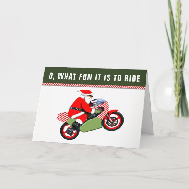 Pour Fêtes Annuelles Cartes de fin de année de Noël Motocross (Devant)