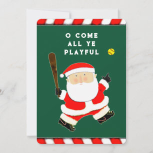 Pour Fêtes Annuelles cartes de fin de année de softball drôles