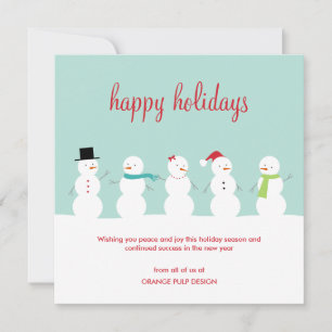 Pour Fêtes Annuelles Cartes de fin de année d'entreprise habillés