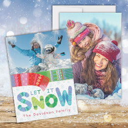 Pour Fêtes Annuelles Cartes de fin de année photo de neige mûre