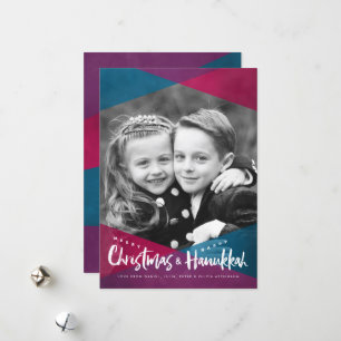 Pour Fêtes Annuelles Cartes de fin de année photo Hanoukka de Noël inte