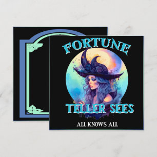 Pour Fêtes Annuelles Cartes de Halloween de sorcière bleue rétro