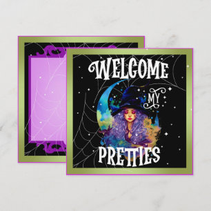 Pour Fêtes Annuelles Cartes de Halloween Retro Sorcière Beauté