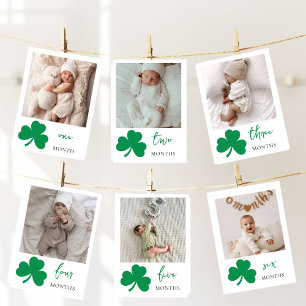 Pour Fêtes Annuelles Cartes de jalons de bébé Lucky One Baby Shamrock