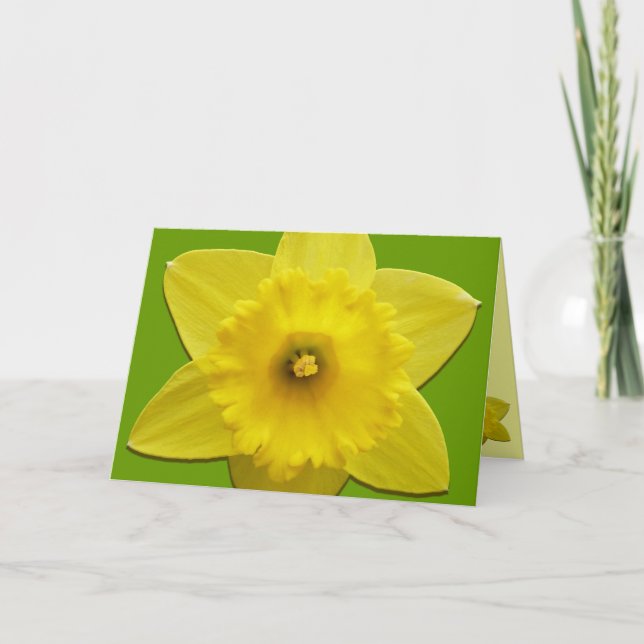 Pour Fêtes Annuelles Cartes de jonquille personnalisées Cartes de fleur (Devant)
