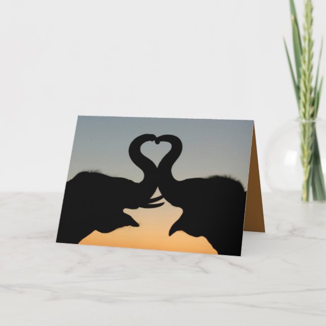 POUR FÊTES ANNUELLES CARTES DE JOUR BEST VALENTINES - ÉLÉPHANTS - CADEA (Devant)