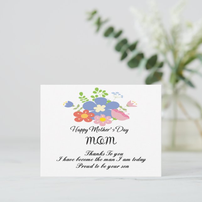 Pour Fêtes Annuelles cartes de jour de mère heureuse (Debout devant)
