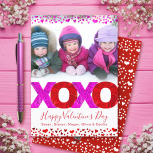 Pour Fêtes Annuelles Cartes de la Saint-Valentin Cœurs Photo XOXO Moder