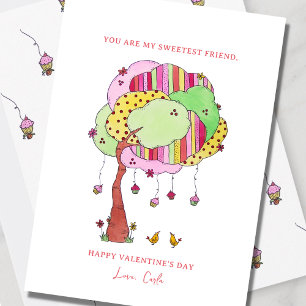 Pour Fêtes Annuelles Cartes de la Saint-Valentin Cupcakes Sweet Friend