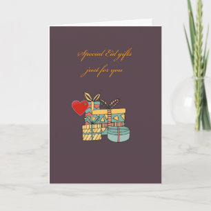 Pour Fêtes Annuelles Cartes de l'Aïd avec cadeaux