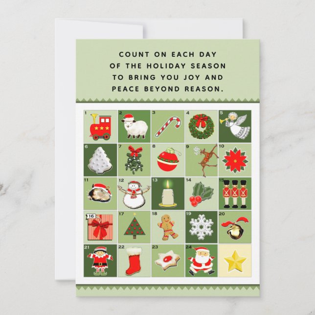 Pour Fêtes Annuelles Cartes de l'Avent de Noël (Devant)