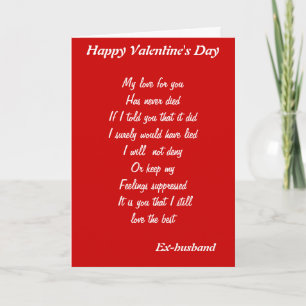 Pour Fêtes Annuelles Cartes de l'ex-mari valentine