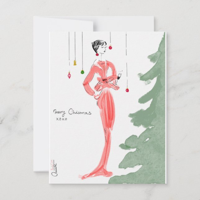 Pour Fêtes Annuelles Cartes de Noël (Devant)