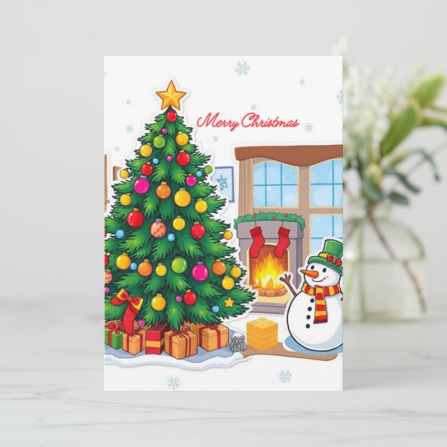 Pour Fêtes Annuelles Cartes de Noël (Debout devant)