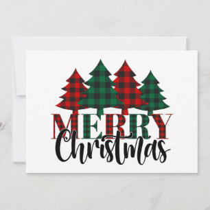 Pour Fêtes Annuelles Cartes de Noël à motifs à carreaux de Noël