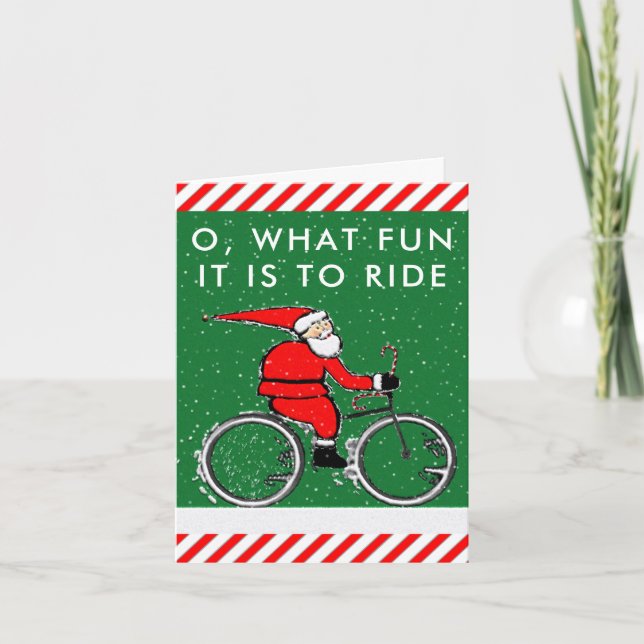 Pour Fêtes Annuelles cartes de Noël à vélo (Devant)