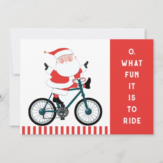 Pour Fêtes Annuelles Cartes de Noël à vélo (Devant)