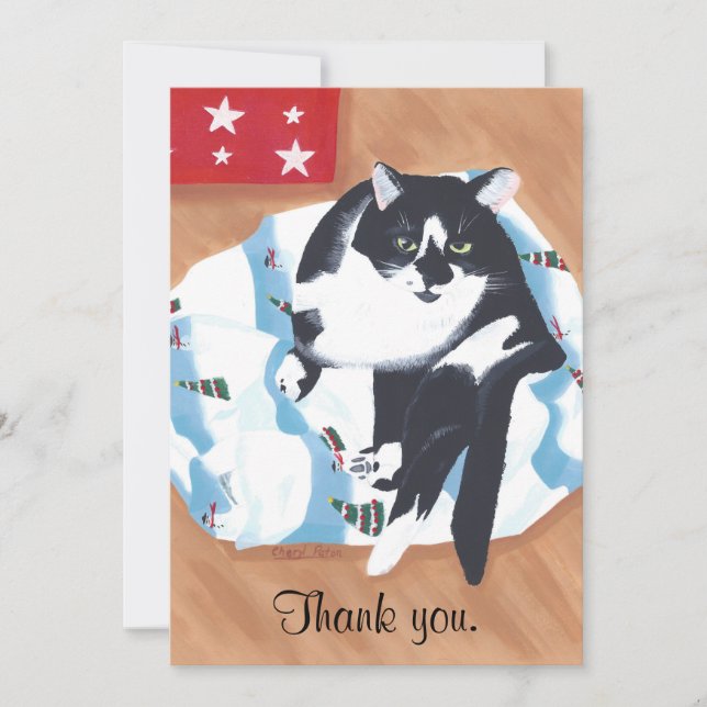 Pour Fêtes Annuelles Cartes de Noël actuelles du Merci (Devant)