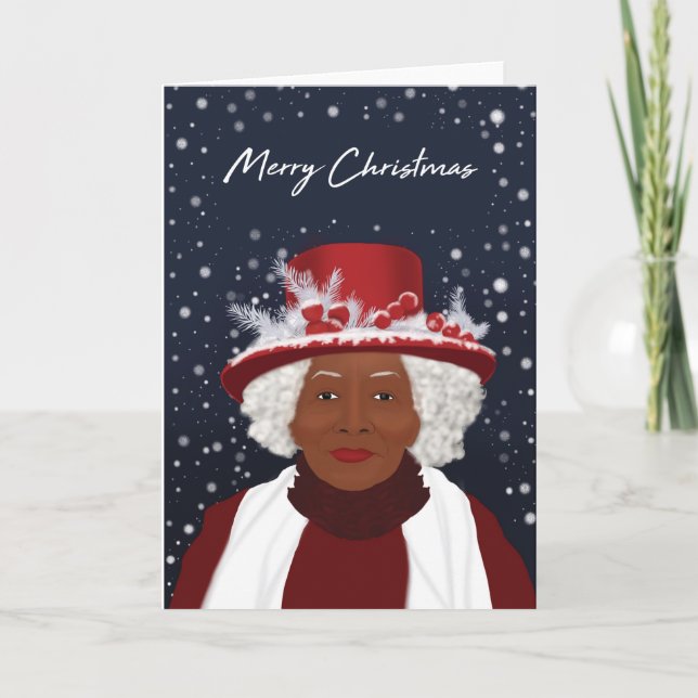Pour Fêtes Annuelles Cartes de Noël afro-américaines (Devant)