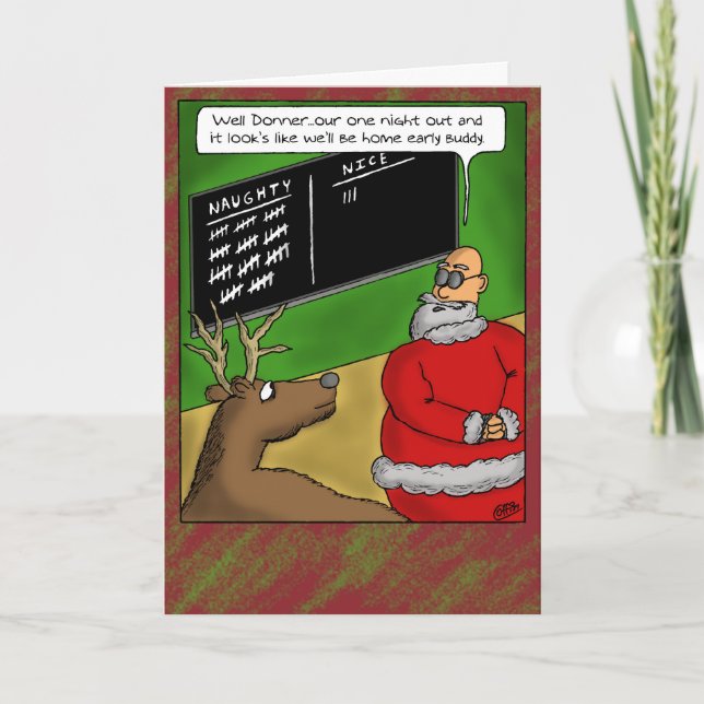 Pour Fêtes Annuelles Cartes de Noël amusantes : Naughty et Nice (Devant)