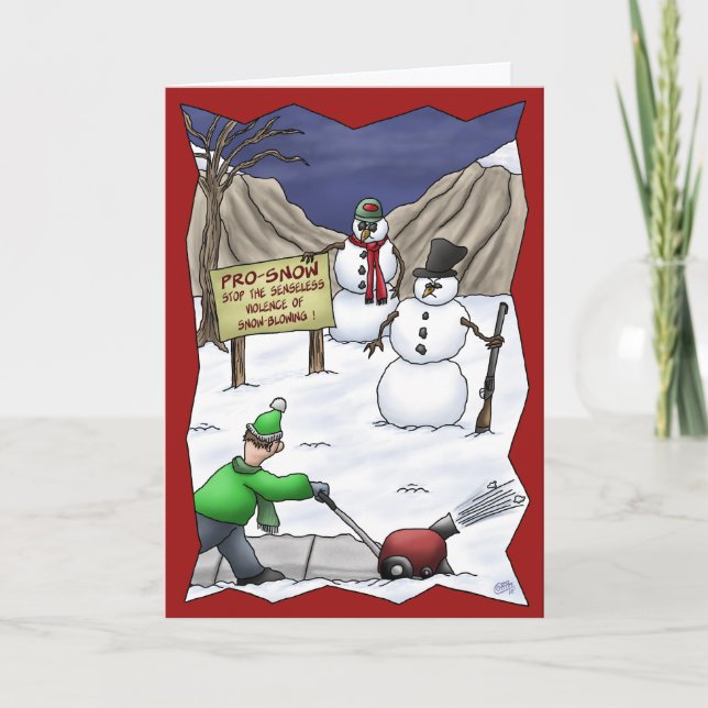 Pour Fêtes Annuelles Cartes de Noël amusantes : Pro-Snow (Devant)