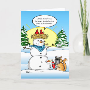 Pour Fêtes Annuelles Cartes de Noël amusantes   Salutation Tabby Cat Ho