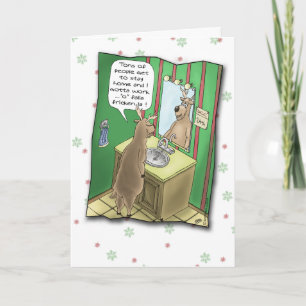 Pour Fêtes Annuelles Cartes de Noël amusantes : Travail le soir de Noël
