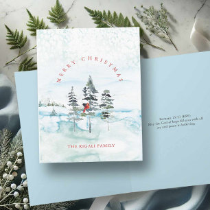 Pour Fêtes Annuelles Cartes de Noël aquarelle avec versets bibliques