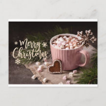 Cartes de Noël au chocolat chaud