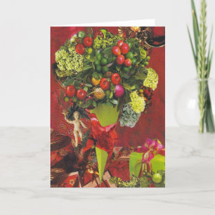 Pour Fêtes Annuelles Cartes de Noël avec pommes et verdure