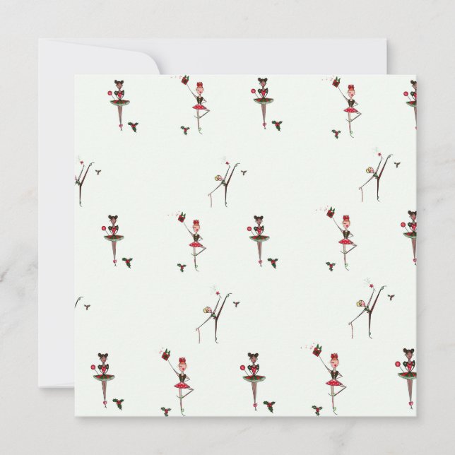 Pour Fêtes Annuelles  Cartes de Noël Ballet (Devant)