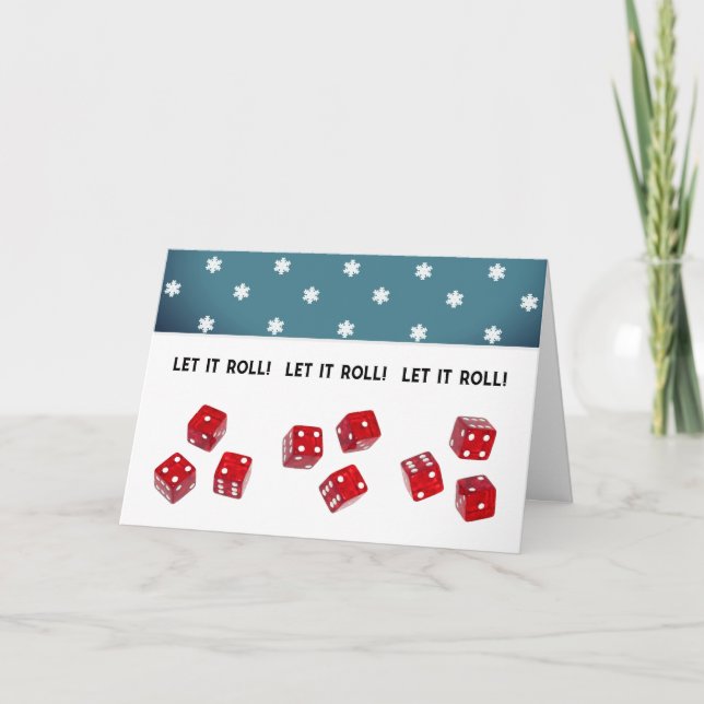 Pour Fêtes Annuelles Cartes de Noël Bunco (Devant)