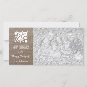 Pour Fêtes Annuelles Cartes de Noël Burap avec photo de vacances person