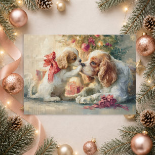Pour Fêtes Annuelles Cartes de Noël Cavalier King Charles Spaniel