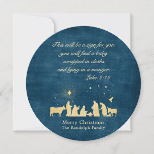 Pour Fêtes Annuelles Cartes de Noël Cercle Nativité
